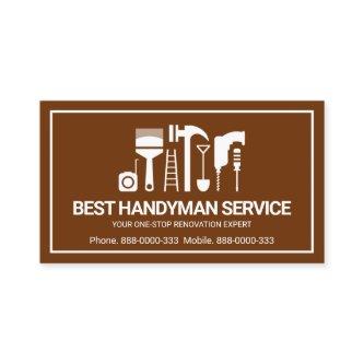 Retro Handyman Tools Motif, Odd Jobs Man