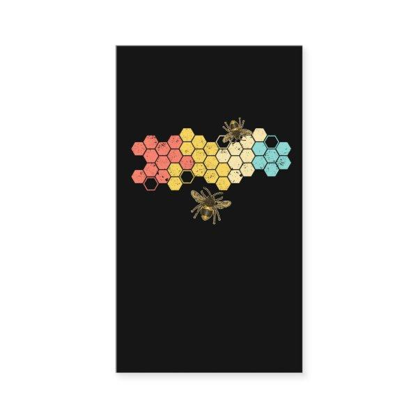 Retro Honeycomb Beekeeper Design for Bee Lover