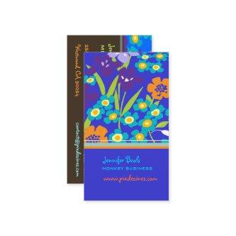 Retro Japanese Iris + Royal Blue/DIY Background