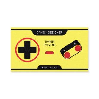 Retro joypad cotroller look yellow