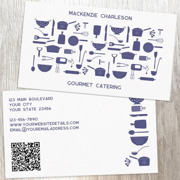 Retro Kitchen Catering Bakery Cook QR Code
