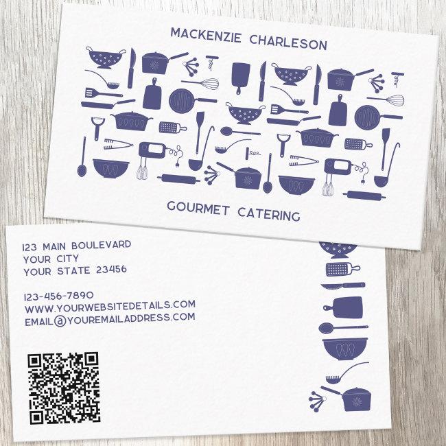 Retro Kitchen Catering Bakery Cook QR Code