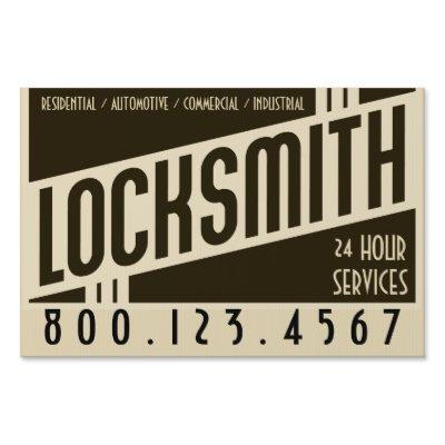 retro locksmith (black and tan) sign