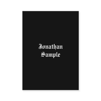 Retro Look Handwritten Script Black White Classic