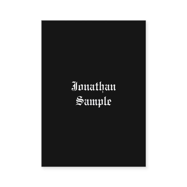 Retro Look Handwritten Script Black White Classic