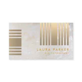 Retro Marble Gold Geometrical Finance Construction