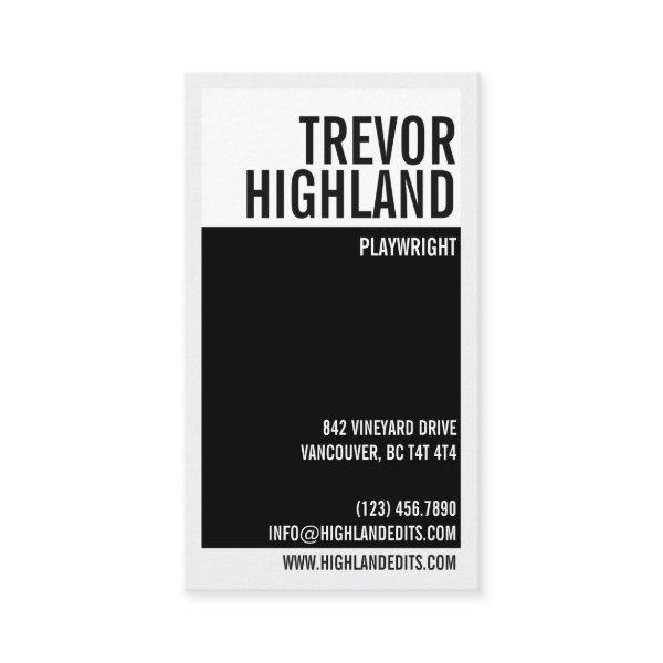 Retro Minimalist Geometric Split - Black