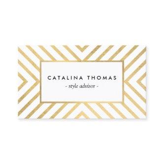 Retro Mod Gold and White Pattern