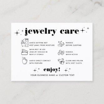 Retro Modern Jewelry Care Thank You Company Logo