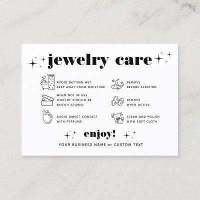 Retro Modern Jewelry Care Thank You Company Logo