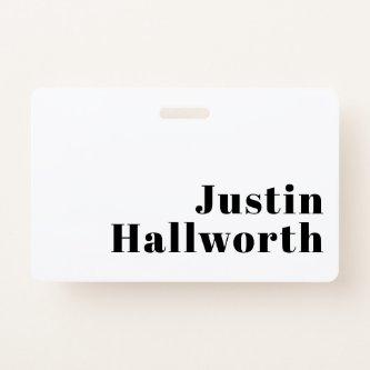 Retro Modern Minimal Name or Business Template Badge