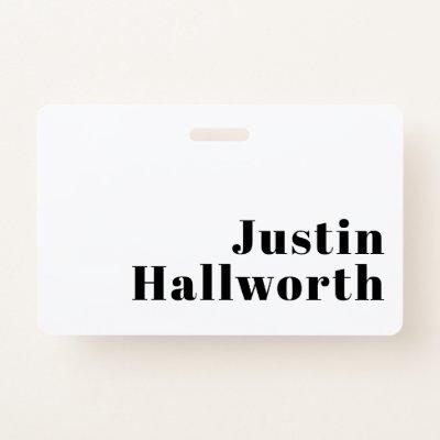 Retro Modern Minimal Name or Business Template Badge