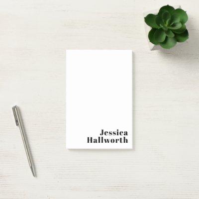 Retro Modern Minimal Name or Business Template Post-it Notes