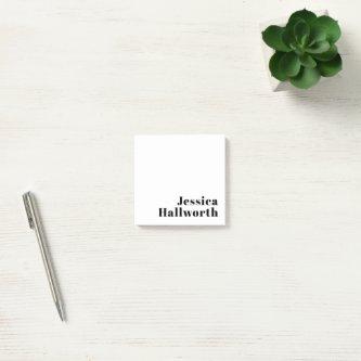 Retro Modern Minimal Name or Business Template Post-it Notes