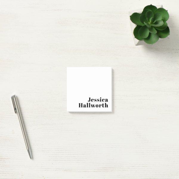 Retro Modern Minimal Name or Business Template Post-it Notes