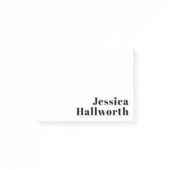 Retro Modern Minimal Name or Business Template Post-it Notes