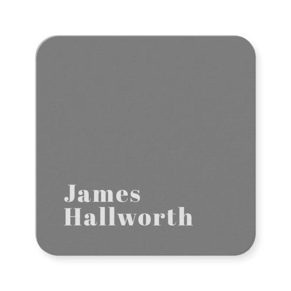 Retro Modern Minimalistic Name (or other text) Enclosure Card