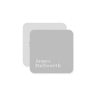 Retro Modern Minimalistic Name (or other text) Enclosure Card