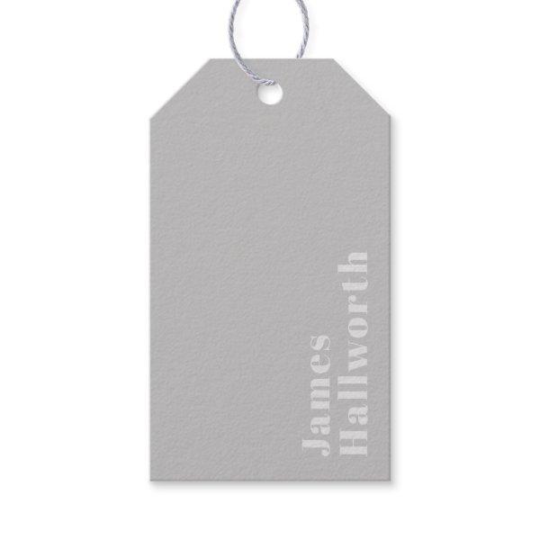 Retro Modern Minimalistic Name (or other text) Gift Tags