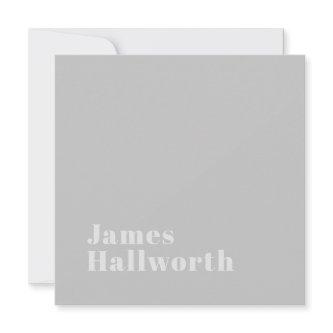 Retro Modern Minimalistic Name (or other text) Note Card