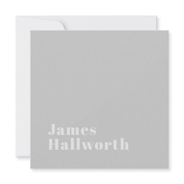 Retro Modern Minimalistic Name (or other text) Note Card