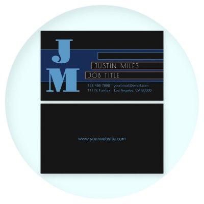 Retro-modern Monogram & Editable Shapes & Colors