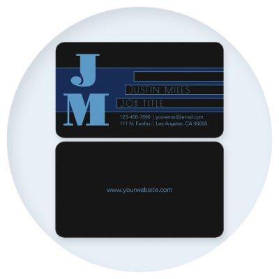 Retro-modern Monogram & Editable Shapes & Colors