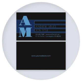 Retro-modern Monogram & Editable Shapes & Colors