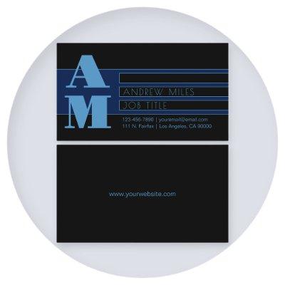 Retro-modern Monogram & Editable Shapes & Colors