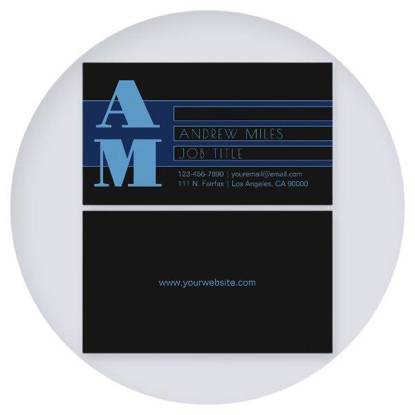 Retro-modern Monogram & Editable Shapes & Colors