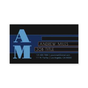 Retro-modern Monogram & Editable Shapes & Colors Enclosure Card