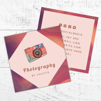 Retro Nostalgic Camera Photographer Vintage Sunset Square
