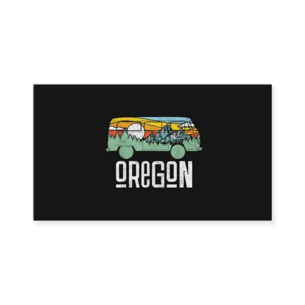 Retro Oregon Outdoor Hippie Van Nature
