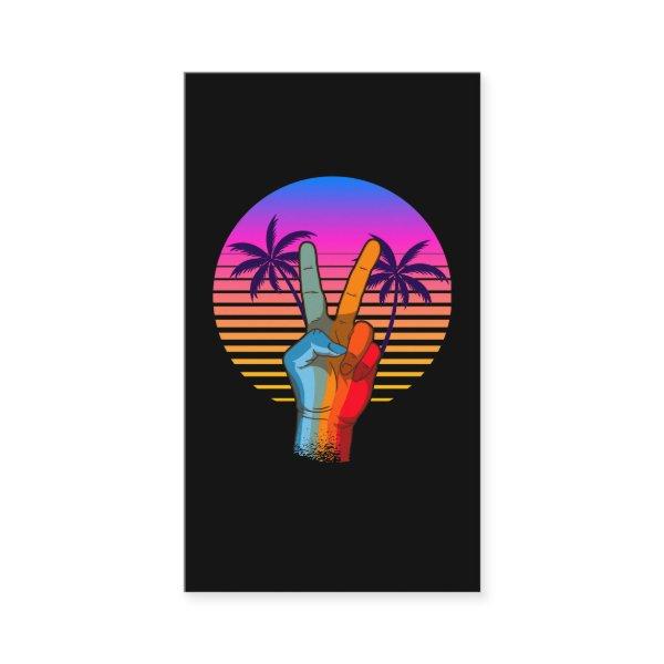 Retro Peace Vaporwave Hawaii 70s 80s