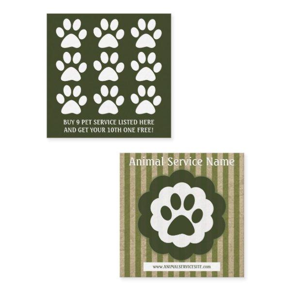 retro pet paw diamond loyalty punch