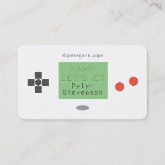 Retro play style faux game pad look white