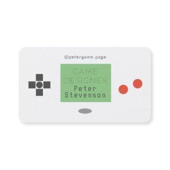 Retro play style faux game pad look white