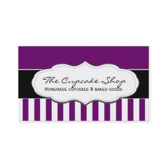 Retro Purple and White Striped