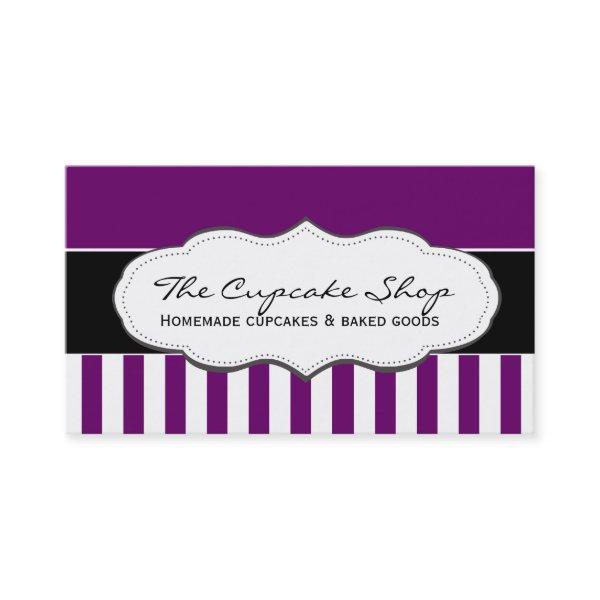Retro Purple and White Striped