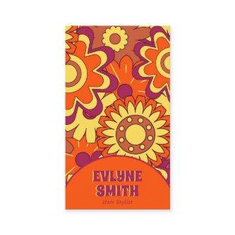 Retro QR Code Groovy Floral Trendy Boho Bold