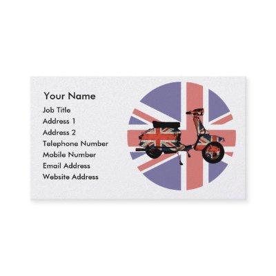 Retro scooter weathered Union jack design
