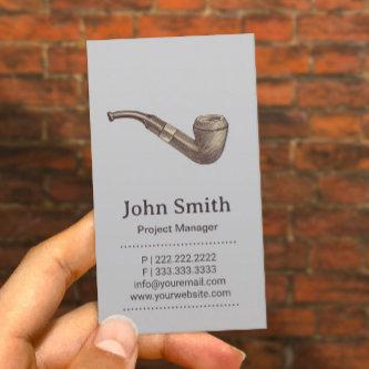 Retro Smoking Pipe Light Gray