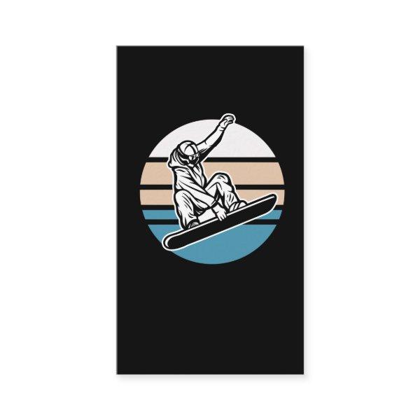 Retro Snowboarding Jump Snowboarder Winter Sport