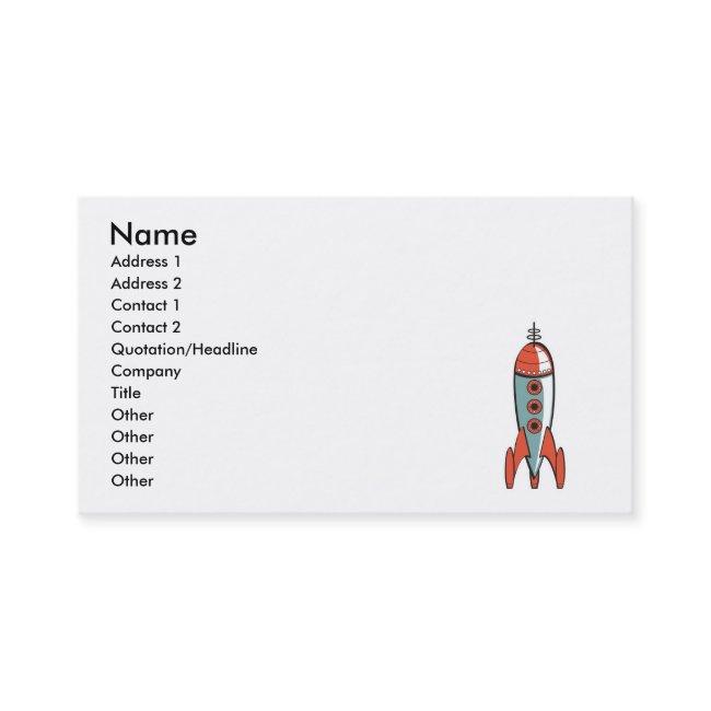 retro space rocket
