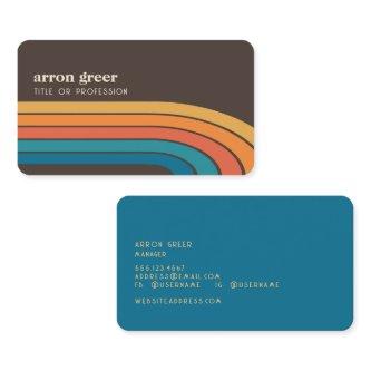 Retro Stripes 70's 80s Orange Brown Teal