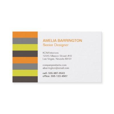Retro stripes orange brown creative professional