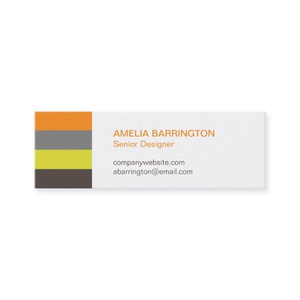 Retro stripes orange creative professional small mini