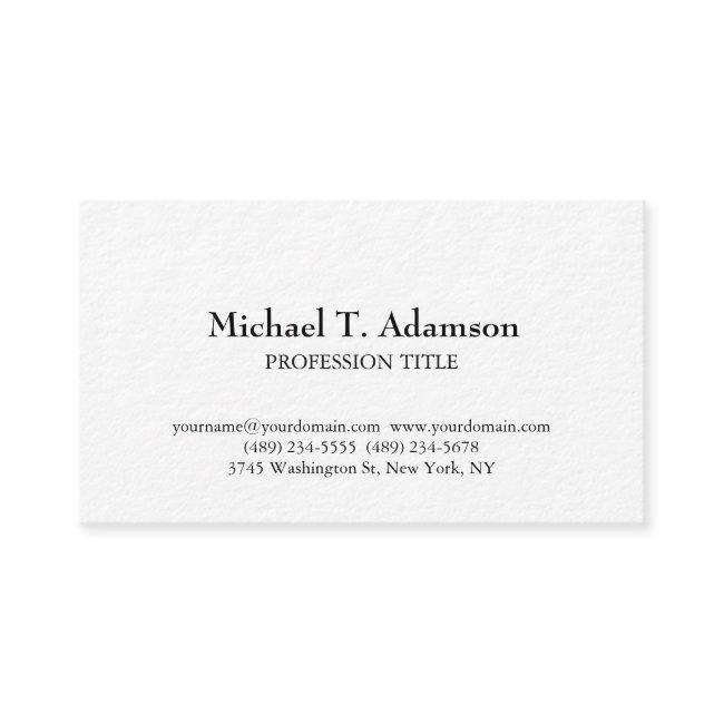 Retro Style Elegant Plain Simple White