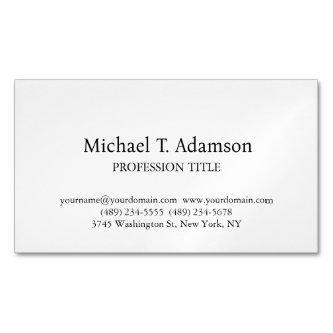 Retro Style Elegant Plain Simple White  Magnet