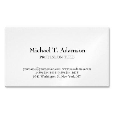 Retro Style Elegant Plain Simple White  Magnet